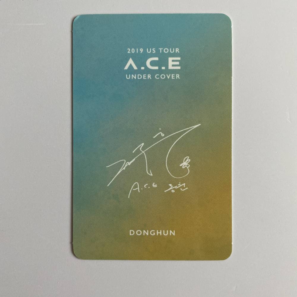 A.C.E 'UNDER COVER' 2019 US TOUR EXCLUSIVE PHOTOCARD - WOW